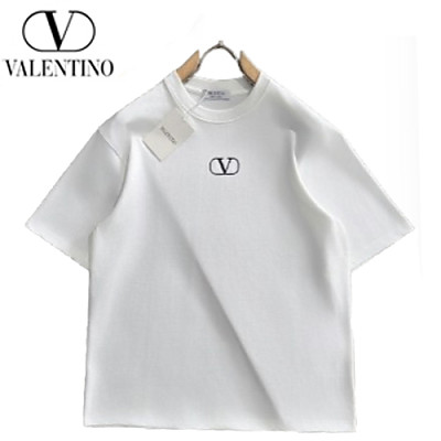 VALENTINO-062612 발렌티노 화이트 프린트 장식 티셔츠 남성용