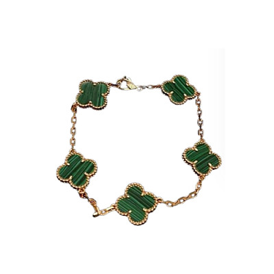 VAN CLEEF ARPELS-VCARN9 반클리프 로즈 골드/그린 빈티지 알함브라 브레이슬릿
