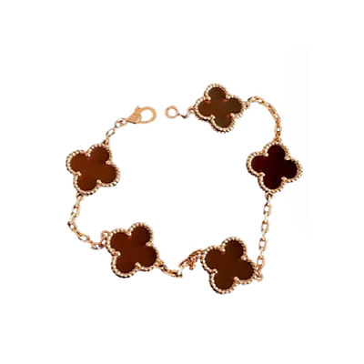VAN CLEEF ARPELS-VCARP2 반클리프 로즈 골드/레드 빈티지 알함브라 브레이슬릿