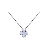 VAN CLEEF ARPELS-VCARA4 반클리프 옐로우 골드/화이트 빈티지 알함브라 펜던트