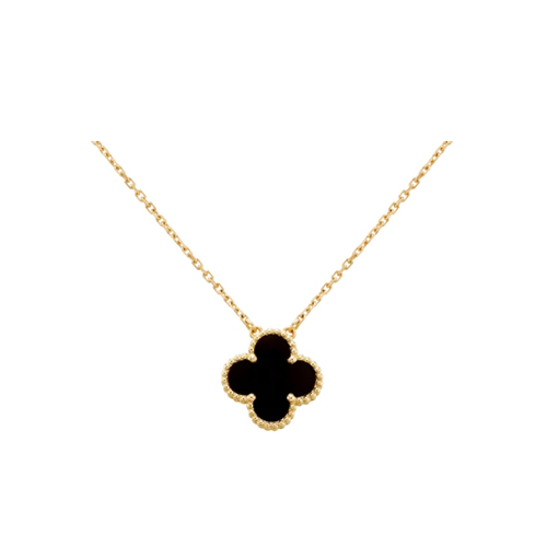VAN CLEEF ARPELS-VCARA4 반클리프 옐로우 골드/블랙 빈티지 알함브라 펜던트