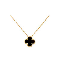 VAN CLEEF ARPELS-VCARA4 반클리프 옐로우 골드/화이트 빈티지 알함브라 펜던트