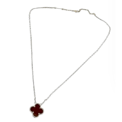 VAN CLEEF ARPELS-VCARD3 반클리프 실버/레드 빈티지 알함브라 펜던트