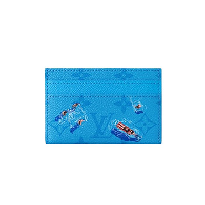 LOUIS VUITTON-M14862 루이비통 블루 컬러 모노그램 더블 카드 홀더