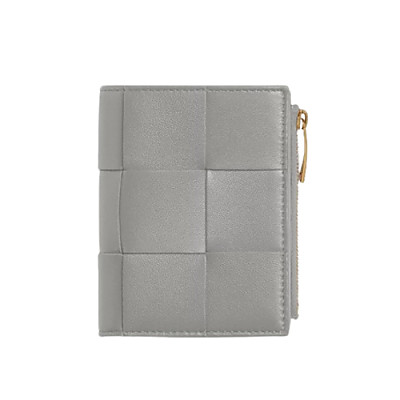 BOTTEGA VENETA-742698 보테가 베네타 그레이 스몰 카세트 폴더형 지갑