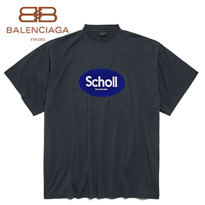 BALENCIAGA-831305 발렌시아가 블랙 숄 오버사이즈 티셔츠 남여공용