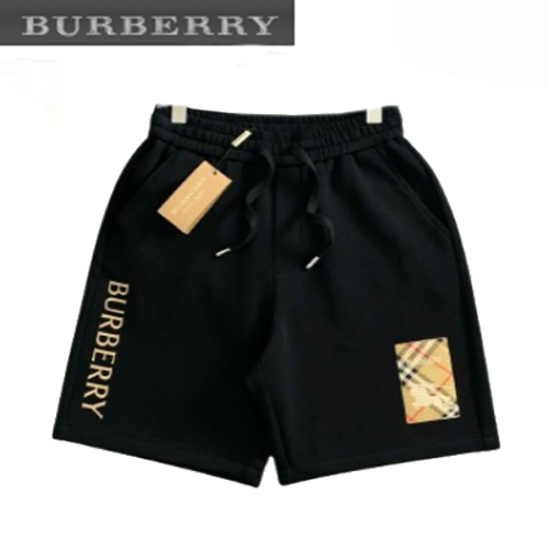 BURBERRY-07141 버버리 블랙 패치 장식 스웨트쇼츠 남성용