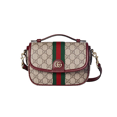 GUCCI-836843 9789 구찌 오피디아 베이지/레드 스몰 탑 핸들백