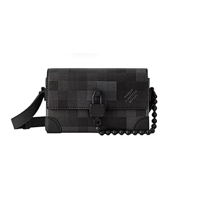 LOUIS VUITTON-M14923 루이비통 블랙 다모플라주 스티머 웨어러블 월릿