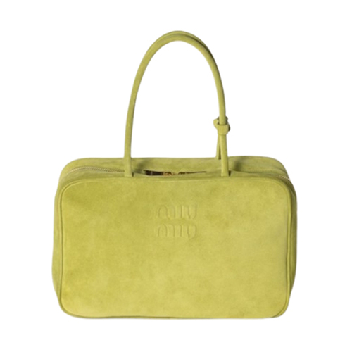 MIUMIU-5BB117 미우미우 아이비 그린 스웨이드 보 백