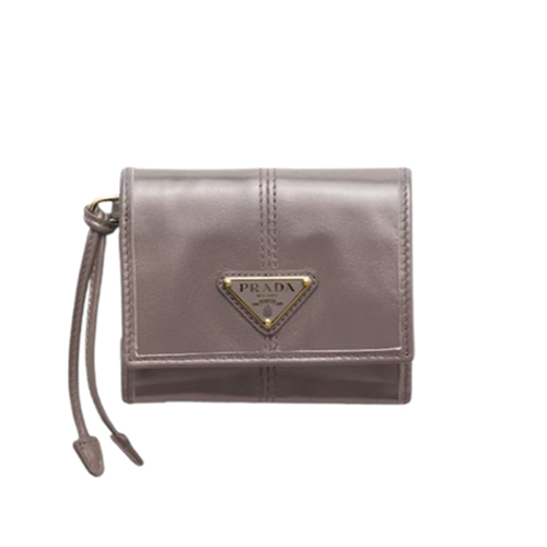 PRADA-1MH043 프라다 다크 그레이 스몰 가죽 지갑