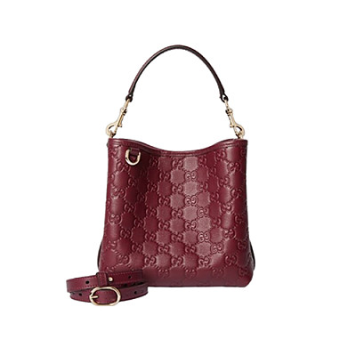 GUCCI-815118 6207 구찌 레드 GG 엠블럼 스몰 버킷백