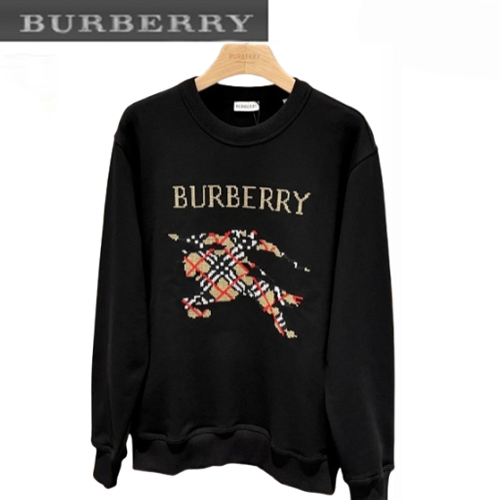 BURBERRY-073111 버버리 블랙 아플리케 장식 스웨트셔츠 남여공용