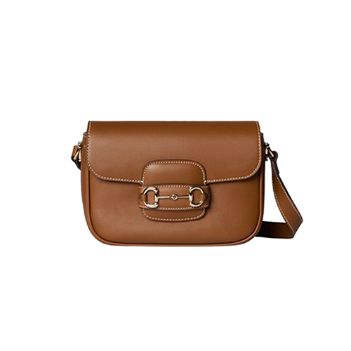 GUCCI-815205 2718 구찌 브라운 가죽 구찌 홀스빗 1955 미니 숄더백