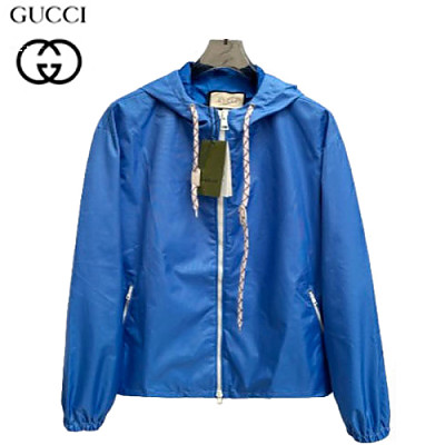 GUCCI-08118 구찌 블루 코튼 바람막이 후드 재킷 남여공용
