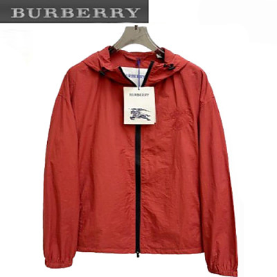 BURBERRY-08119 버버리 레드 나일론 바람막이 후드 재킷 남여공용