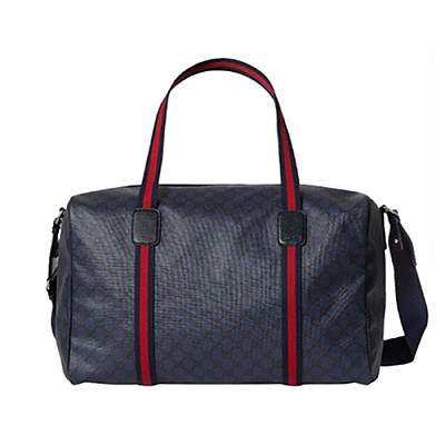 GUCCI-799871 8471 구찌 다크 블루 웹(Web) 디테일 미디엄 더플백