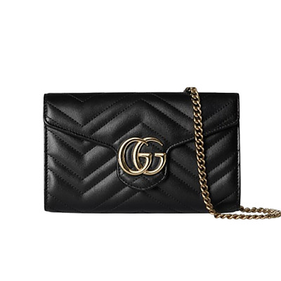 GUCCI-837745 1000 구찌 블랙 GG 마몽 체인 지갑