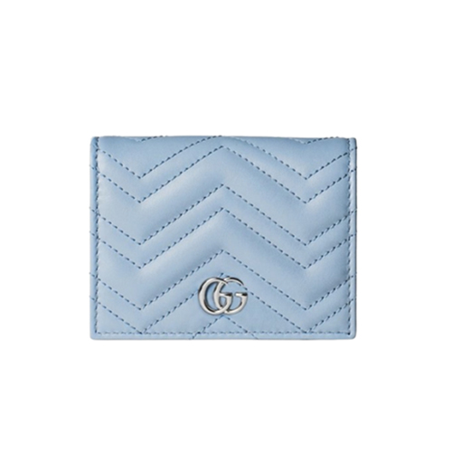 GUCCI-466492 4928 구찌 라이트 블루 GG 마몽 카드 케이스 지갑