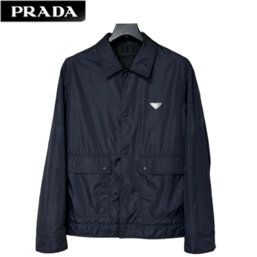 PRADA-081715 프라다 네이비 트라이앵글 로고 바람막이 재킷 남성용