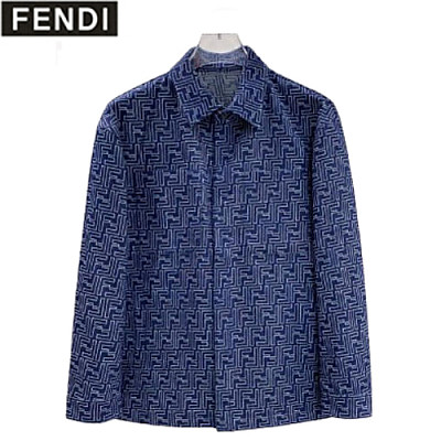 FENDI-08179 펜디 네이비 FF 데님 셔츠 남성용