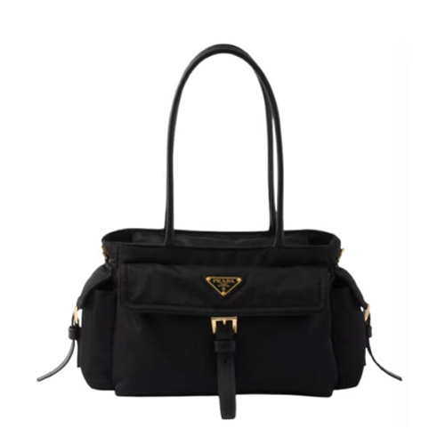 PRADA-1BG596 프라다 블랙 익스플로어 미디엄 리나일론 토트백