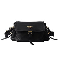 PRADA-1BD394 프라다 블랙 미디엄 리나일론 숄더백