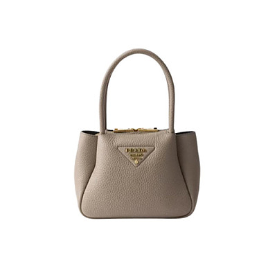 PRADA-1BA362 프라다 그레이 플루 가죽 미니 핸드백