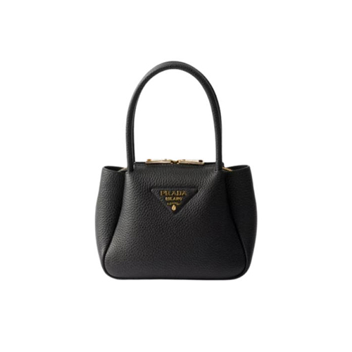 PRADA-1BA362 프라다 블랙 플루 가죽 미니 핸드백