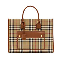 BURBERRY-80441291 버버리 내추럴 미디엄 프레야 토트