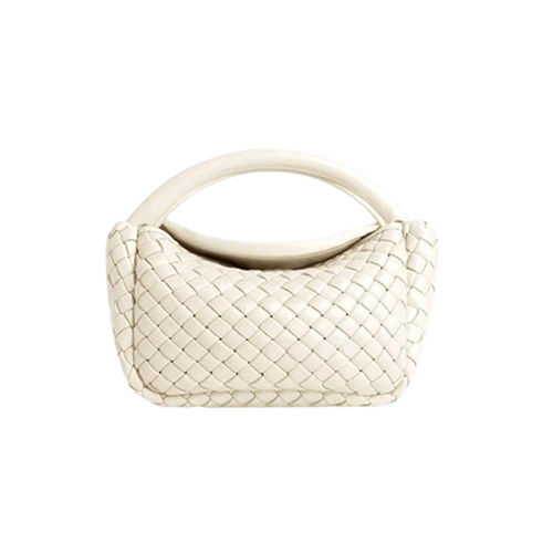 BOTTEGA VENETA-805739 보테가 베네타 화이트 스몰 코블 탑 핸들 백