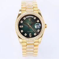 [스페셜오더]ROLEX-롤렉스 데이-데이트 옐로우 골드 그린다이얼 남성시계 36mm