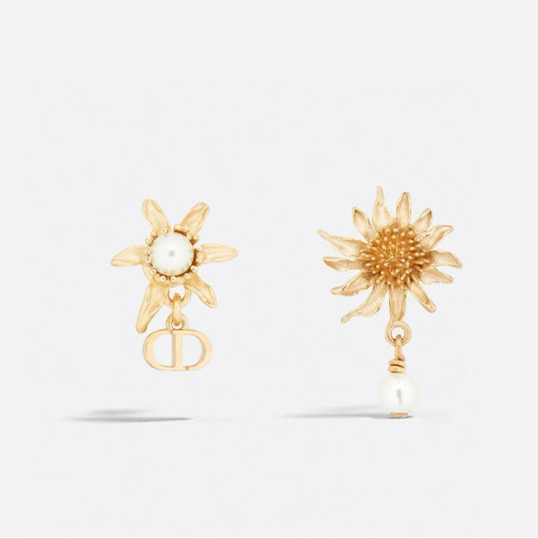 DIOR-6052 디올 해바라기 펜던트 CD 진주 귀걸이