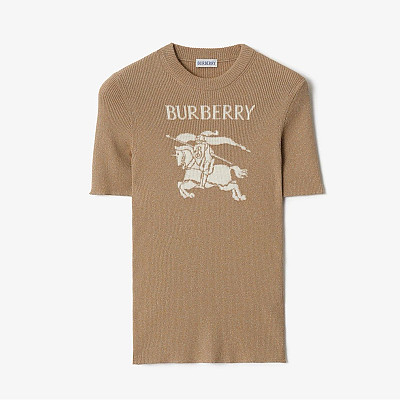 BURBERRY-80251414 버버리 265S 승마 기사 엠블럼 울 혼방 니트 반팔