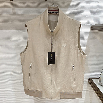 Loro Piana-03253 로로피아나 올드머니 스타일 LP 프리미엄 린넨 원단 조끼 베이지 남성용