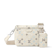 LOUIS VUITTON-M14069 루이비통 스카이 블루 모노그램 트리오 메신저