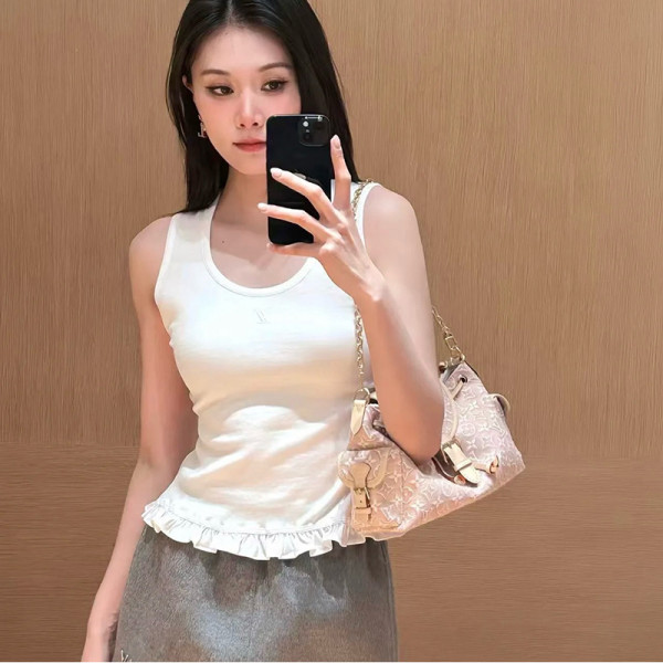 LOUIS VUITTON-062315 루이비통 2026SS 신상 프릴 밑단 베스트 화이트
