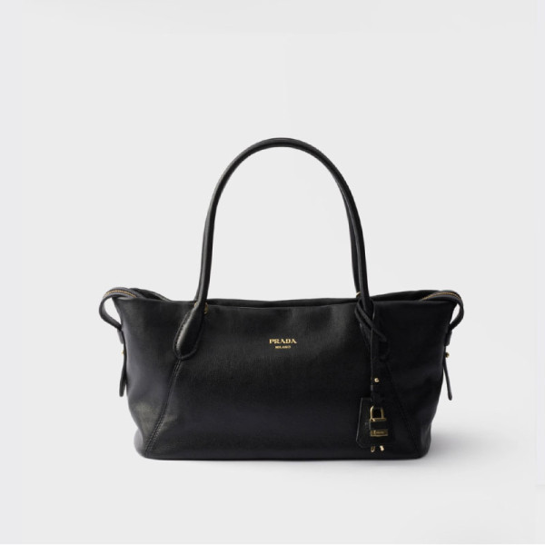 [스페셜오더]PRADA-1BG661 프라다 블랙 미듐 가죽 핸드백