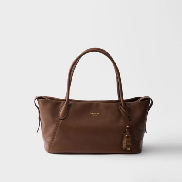[스페셜오더]PRADA-1BG661 브라운 블랙 미듐 가죽 핸드백