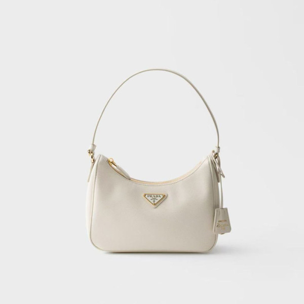[스페셜오더]PRADA-1N204W 프라다 화이트 리에디션 2005 스웨이드 가죽 미니 핸드백