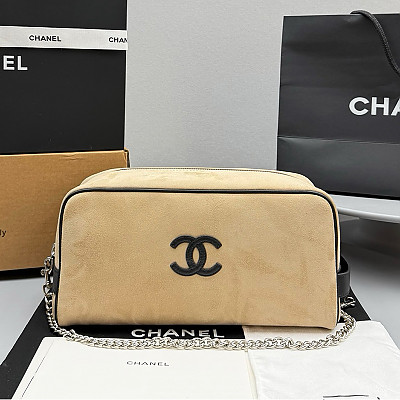 [스페셜오더]CHANEL-AS6255 샤넬 Coco Beach 컬렉션 26M 매트 스웨이드 화장품 체인 파우치 라지