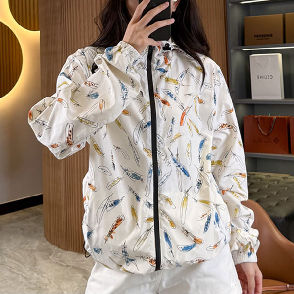 BURBERRY-07213 버버리 남녀공용 프린트 나일론 클랩튼 후드 재킷