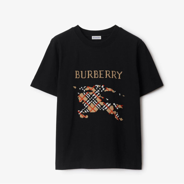 BURBERRY-07254 버버리 2026SS 남녀공용 십자수 기사 엠블럼 면 반팔 셔츠