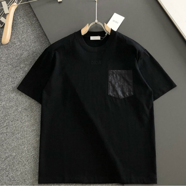 DIOR-07275 디올 2026SS 이른 봄 자수 새 크루넥 티셔츠