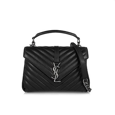 [스페셜오더]SAINT LAURENT-600279생 로랑 버건디 실버 모노그램 미디엄 컬리지 체인백