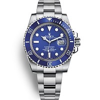 [스페셜오더]ROLEX-롤렉스 서브마리너 스틸 옐로우골드 블루/핑크사파이어 베젤 블랙다이얼 워치40mm