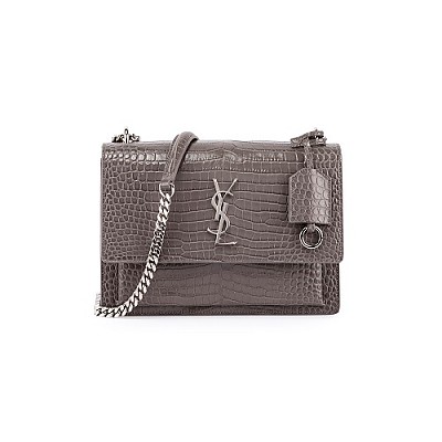 [스페셜오더]SAINT LAURENT-442906 생로랑 포그 크로커다일 엠보시드 미디엄 선셋백