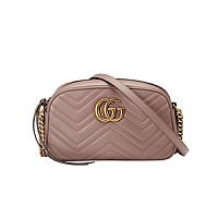[스페셜오더]GUCCI-447632-8179 구찌 GG 마몽 실버메탈릭 펄 디테일 스몰 마틀라세 숄더백