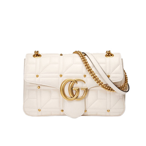 [스페셜오더]GUCCI-443496 1000 구찌 마몽 미디엄 애니멀 스터드 블랙 마틀라세 숄더백