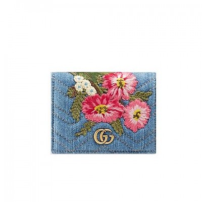 GUCCI-466492 3520 구찌 브라이트 그린 GG 마몽 카드 케이스 지갑